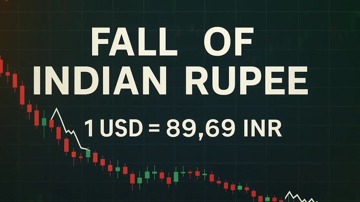 भारतीय रुपया 89.69 प्रति डॉलर तक गिर गया है। जानें इस गिरावट के कारण, इसका आम लोगों पर असर और आगे रुपया किस दिशा में जा सकता है।