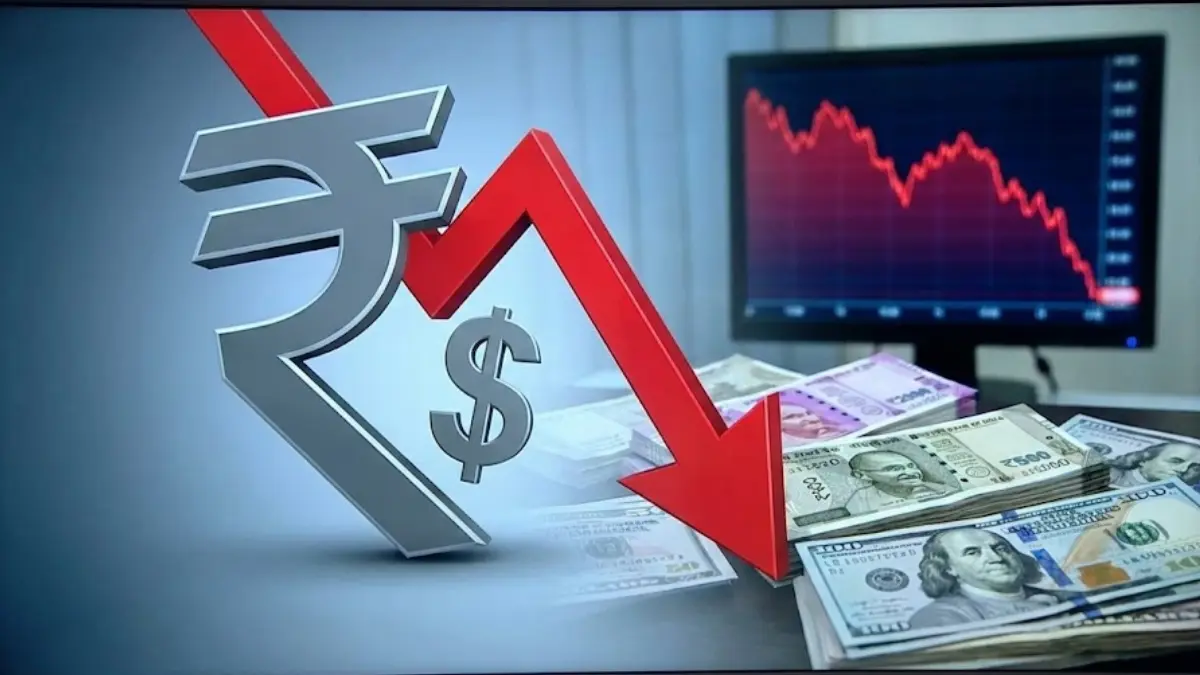 Indian Rupee hits record low at 91.64 per dollar.